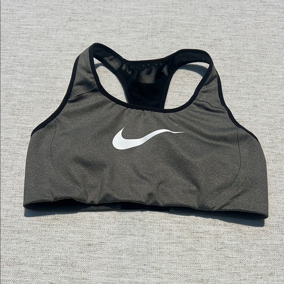Nike Other - Nike Grey‎ and Black Performance Sports Bra with Mesh Style Racerback